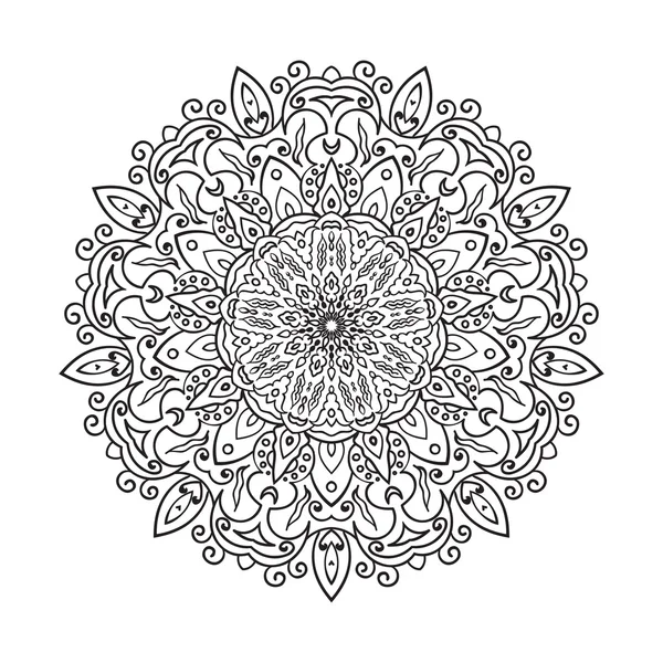 Desenho à mão zentangle mandala elemento — Vetor de Stock