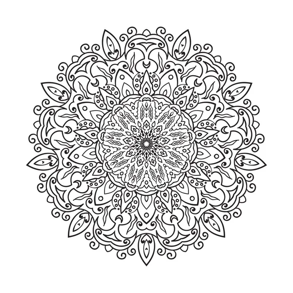 Desen manual element mandala zentangle — Vector de stoc