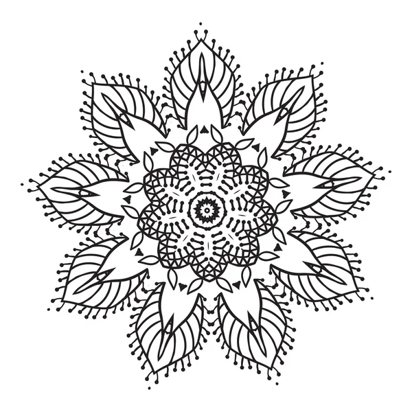 Desenho à mão zentangle mandala elemento —  Vetores de Stock