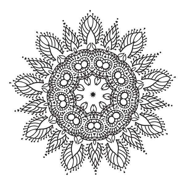 Dibujo a mano zentangle elemento mandala — Vector de stock