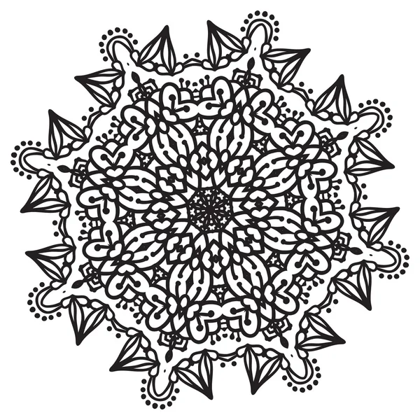 Dessin à la main élément mandala zentangle — Image vectorielle