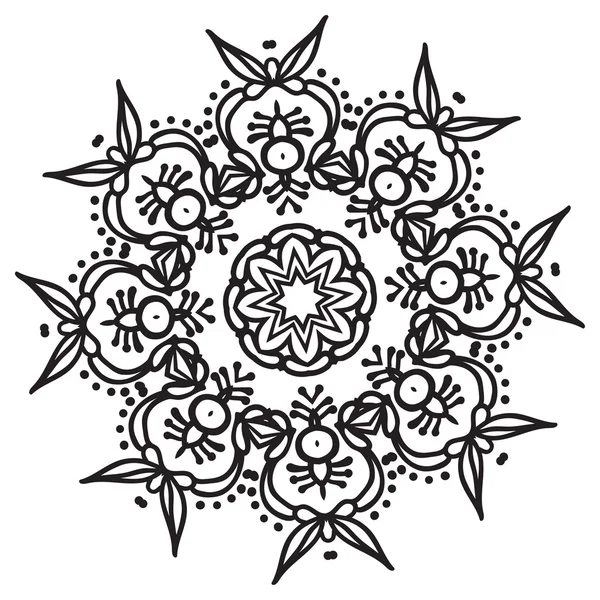 Dibujo a mano zentangle elemento mandala — Vector de stock