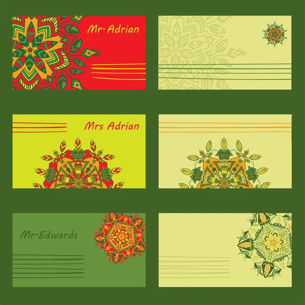 Set design simple pour les lettres de vacances, les invitations et les enveloppes — Image vectorielle