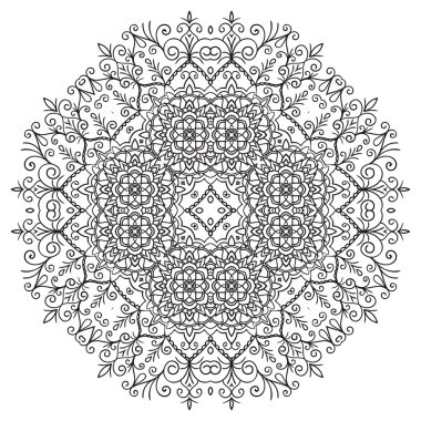El çizim zentangle mandala öğesi