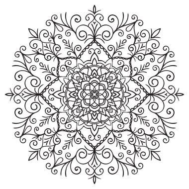 El çizim zentangle mandala öğesi