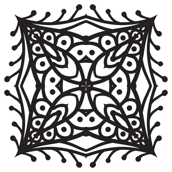 Handzeichnung Zentangle Mandala Element — Stockvektor