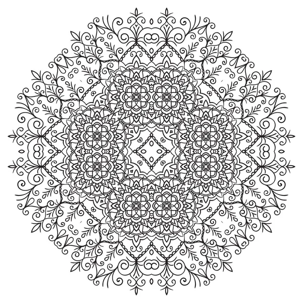 Hand-tekening zentangle mandala element — Stockvector