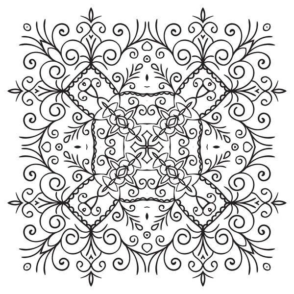 Dessin à la main élément mandala zentangle — Image vectorielle