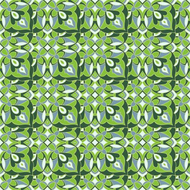 El çizimi zentangle mandala renk sorunsuz parteern. İtalyan Mayolikası tarzı