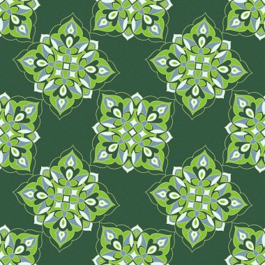 El çizimi zentangle mandala renk sorunsuz parteern. İtalyan Mayolikası tarzı