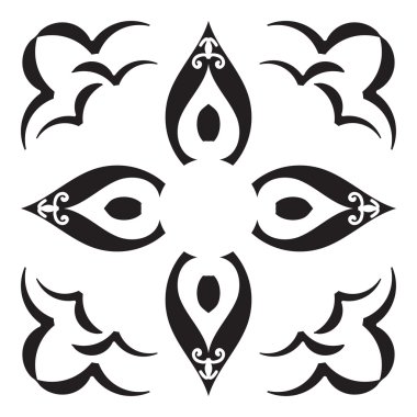 手绘图的装饰瓷砖框架。意大利珐琅器风格黑色和白色。矢量图。把最好的给你设计、 纺织品、 海报、 纹身、 企业形象 