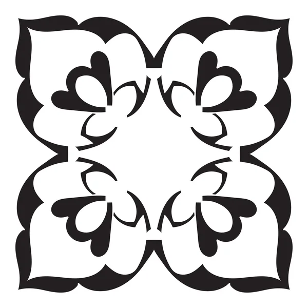 Cadre de carreaux décoratifs dessin à la main. Style majolica italien — Image vectorielle