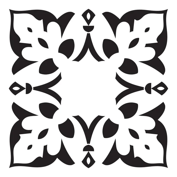 Hand drawing decorative tile frame. Italian majolica style — Stock Vector