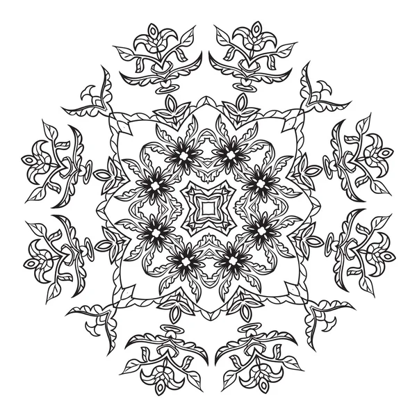 Hand tekenen zentangle mandala element. Italiaanse majolica stijl — Stockvector