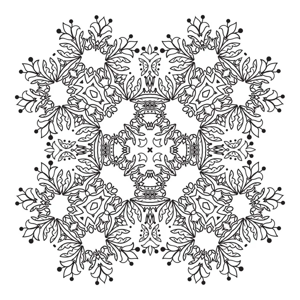 Ручной рисунок zentangle мандала элемент. Итальянский стиль майолики — стоковый вектор