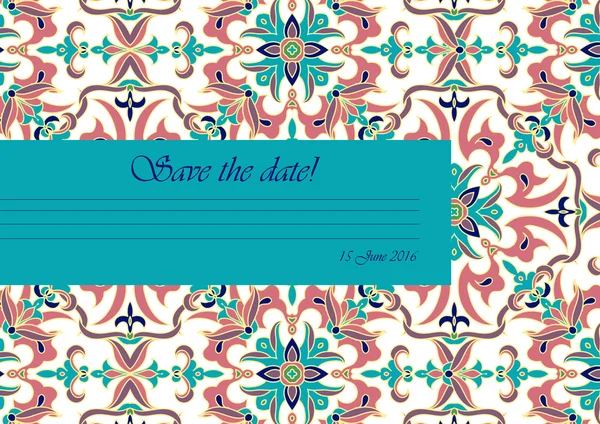 Sjabloon kleur mandala in Italiaanse "Majolica" stijl voor uw ontwerp brieven, postkaarten, uitnodigingen — Stockvector