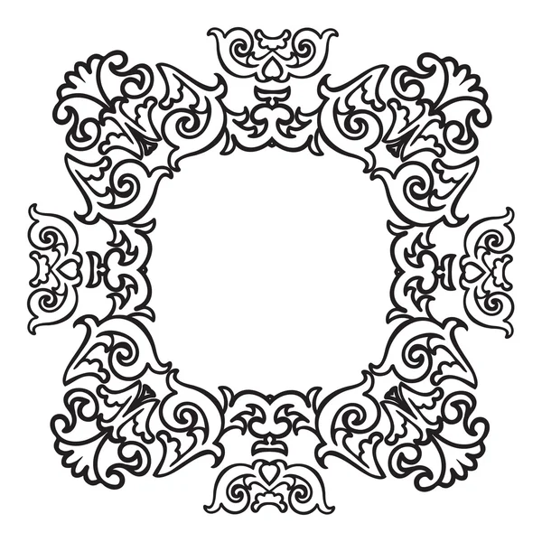 Desenho à mão zentangle elemento mandala. Estilo majolica italiano — Vetor de Stock