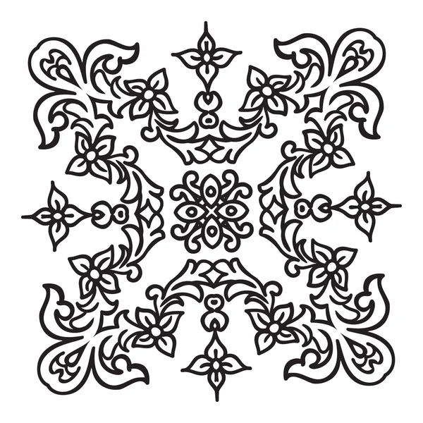 Kézi rajz zentangle mandala elem. Olasz majolika stílus — Stock Vector