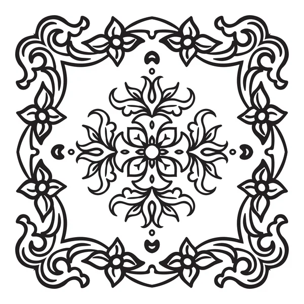 Kézi rajz zentangle mandala elem. Olasz majolika stílus — Stock Vector