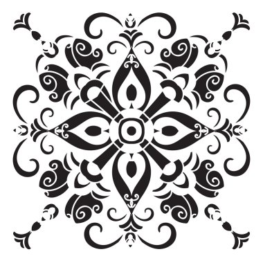 Hand drawing decorative tile pattern. Italian majolica style 