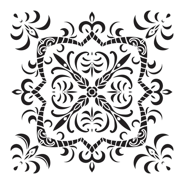 Hand drawing decorative tile pattern. Italian majolica style — Stockvector