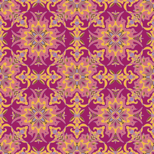 Hand drawing tile color seamless parttern. Italian majolica style