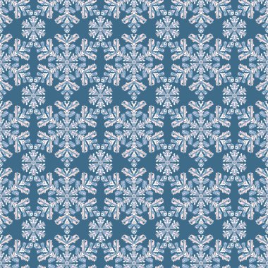 Elle çizilmiş doodlerenk kar tanesi sorunsuz. Zentangle mandala tarzı. 