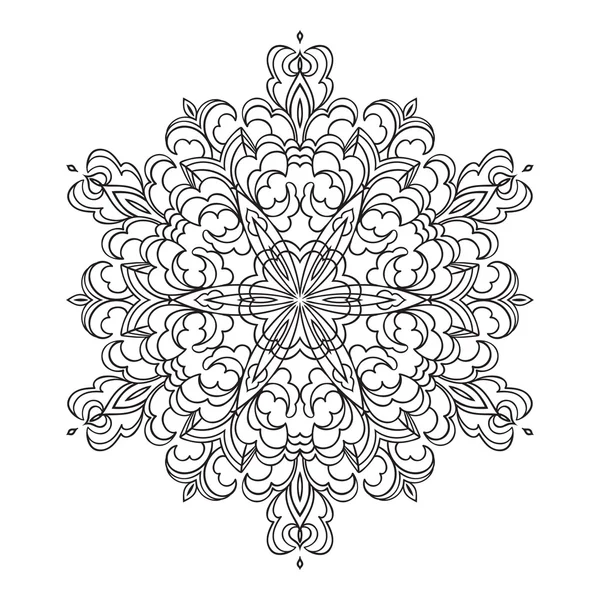 Elemento mandala zentangle disegno a mano — Vettoriale Stock