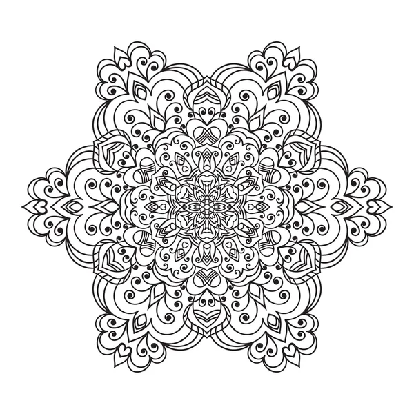 Dibujo a mano zentangle elemento mandala — Vector de stock