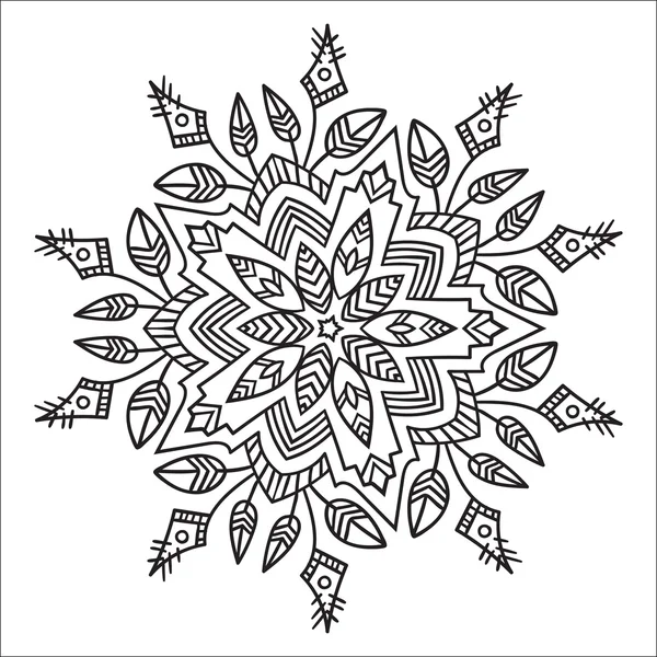 Dibujo a mano zentangle elemento mandala — Vector de stock