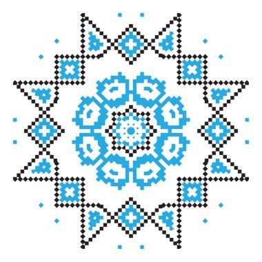 Etnik süsleme mandala desen farklı renklerde