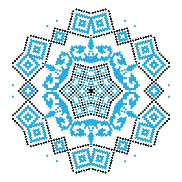 Ornement ethnique motif mandala en différentes couleurs — Image vectorielle
