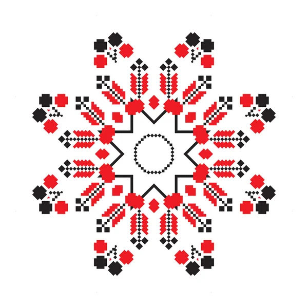 Этнические орнаменты мандала геометрические узоры красного цвета — стоковый вектор