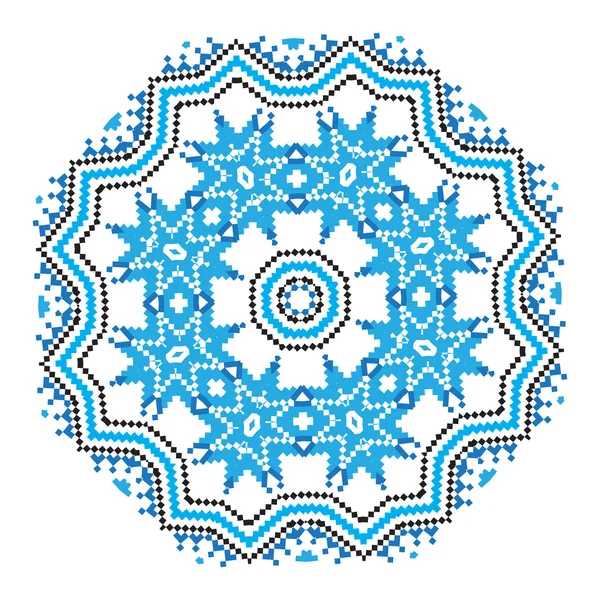 Patrón mandala ornamento étnico en diferentes colores — Vector de stock