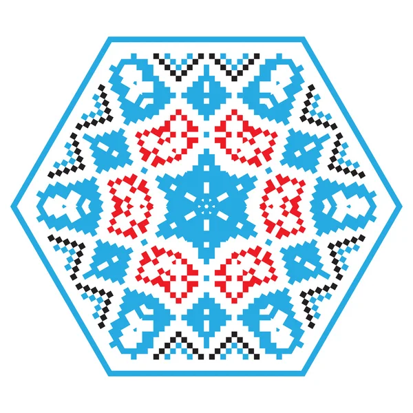 Patrón mandala ornamento étnico en diferentes colores — Vector de stock