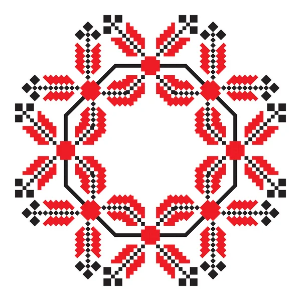 Ornement ethnique mandala motifs géométriques en couleur rouge — Image vectorielle