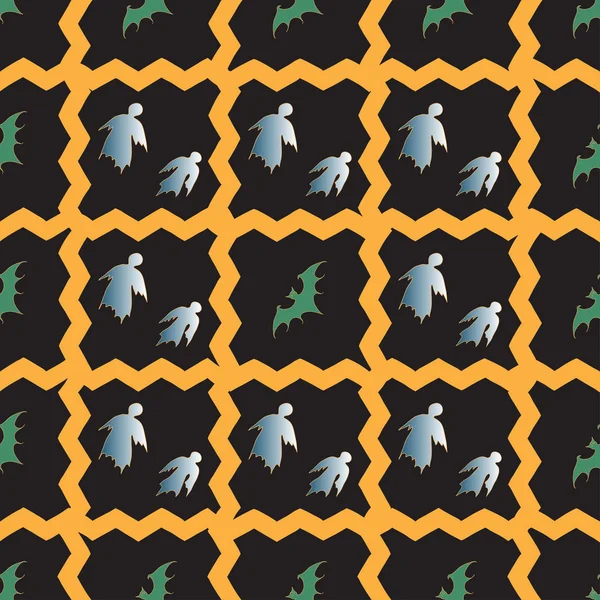 Cadılar Bayramı geleneksel semboller kutsal kişilerin resmi ile sorunsuz. Vektör.