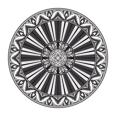 Circular pattern. African ethnic ornament for pottery, tiles, textiles, tattoos