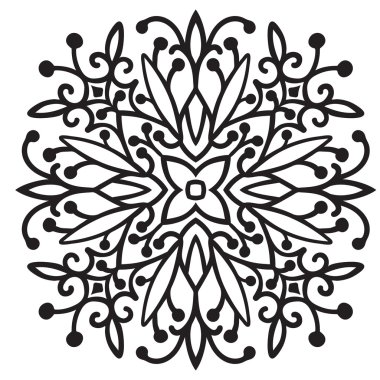 El çizim zentangle mandala öğesi