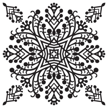 El çizim zentangle mandala öğesi