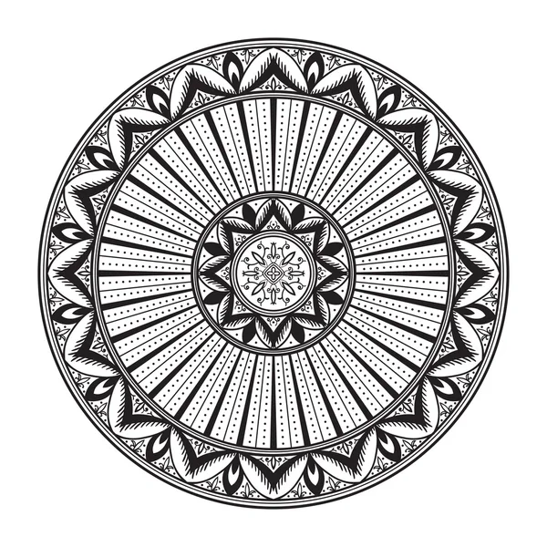 Circular pattern. African ethnic ornament for pottery, tiles, textiles, tattoos — ストックベクタ