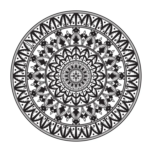 Circular pattern. African ethnic ornament for pottery, tiles, textiles, tattoos — Stockvector