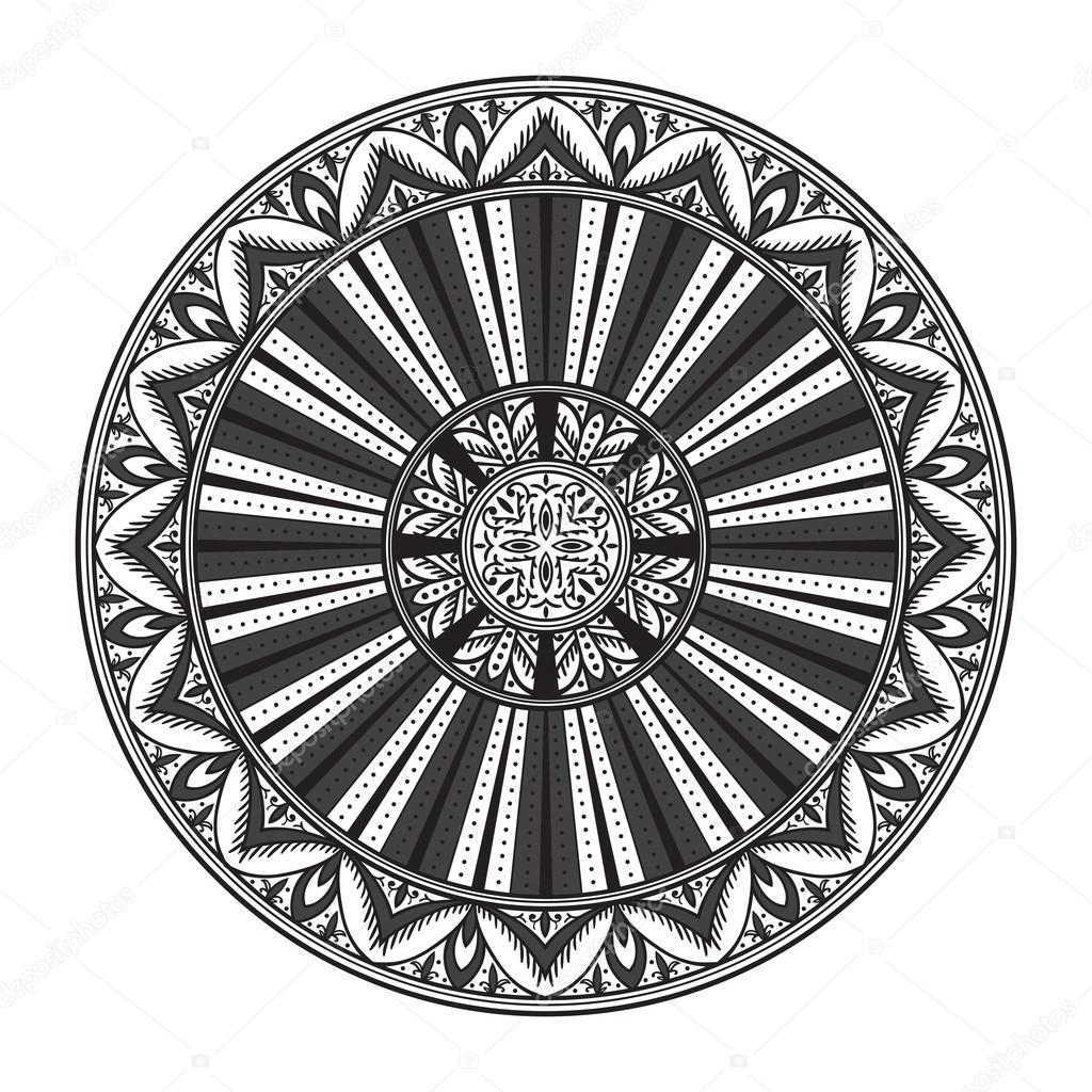 Circular pattern. African ethnic ornament Vector illustration.