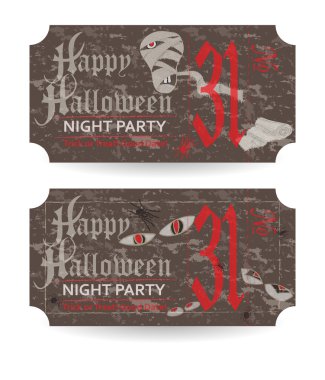 Vintage ticket to Halloween party