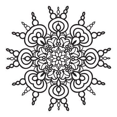 El çizim zentangle mandala öğesi. İtalyan Mayolikası tarzı