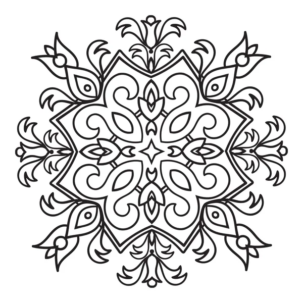 Kézi rajz zentangle mandala elem. Olasz majolika stílus — Stock Vector