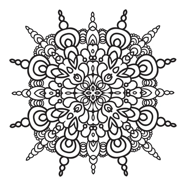 Ruční kreslení zentangle mandala prvek. Italská Majolika styl — Stockový vektor