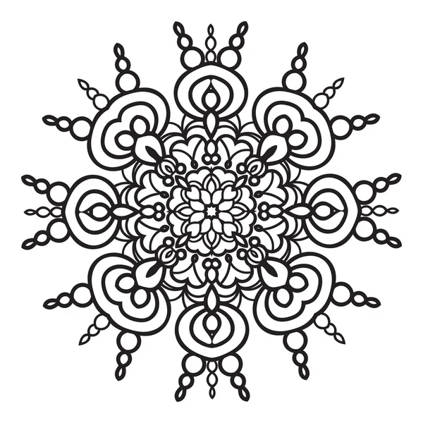 Dessin à la main élément mandala zentangle. Style majolica italien — Image vectorielle