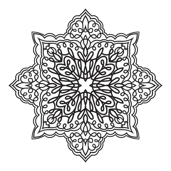 Dessin à la main élément mandala zentangle. Style majolica italien — Image vectorielle