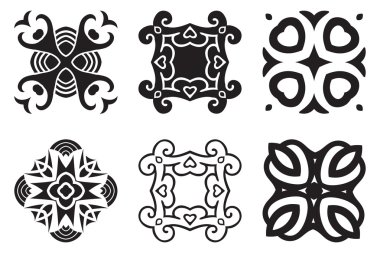 El çizimi dekoratif mandala elementlerini ayarla 